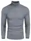 Coofandy Rollkragen Herren Strickpullover Pullover Slim Fit Winter Basic Sweater Mischen, Grau, M
