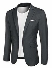 MAXMODA Grau Sakko Herren Modern Blazer Männer Slim Fit Jackett Sportlich m1