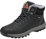 Mishansha Herren Wasserdicht Winterschuhe Winterstiefel Warm Gefüttert Stiefel Kurzschaft Winter Boots Schneestiefel Outdoor Rutschfest Leicht Wanderschuhe (028) Öl Schwarz