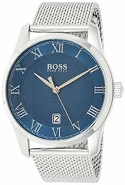 Hugo Herren Analog Quarz Uhr mit Edelstahl Armband 1513737