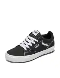 Seldan Herren Sneaker, Canvas Black White, 41 EU