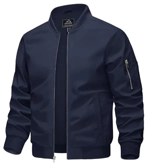 KEFITEVD Bomberjacke Herren Übergangsjacke Dunkelblau KEFITEVD Bomberjacke Herren Übergangsjacke Dunkelblau