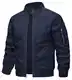 KEFITEVD Leichte Bomberjacke Herren Pilotenjacke Männer Blouson Windjacke Baseball Jacket Fliegerjacke mit Stehkragen Herbstjacke Freizeitjacke Dunkelblau S