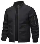 KEFITEVD Bomberjacke Herren Übergangsjacke Schwarz
