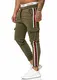 Code47 Herren   Jogginghose   Trainingshose   Sport Fitness   Gym   Training   Slim Fit   Sweatpants Streifen   Jogging-Hose   Stripe Pants   Modell 1224 Grün M