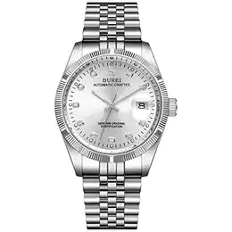 38mm Automatik Uhr Herren Luxus Diamant Armbanduhr für Männer Mit Saphirglas Datumskalender