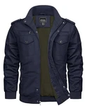 TACVASEN Herrenjacke Parka Übergangsjacke Navy Blau