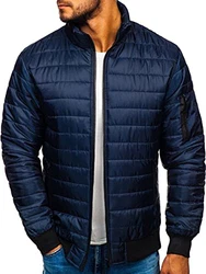 BOLF Herren Bomberjacke Übergangsjacke Stehkragen [1A1] Dunkelblau (4D4)