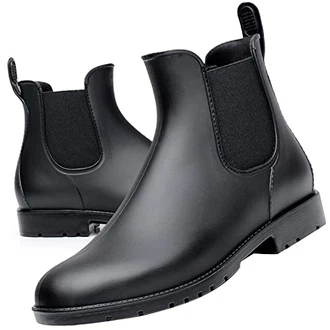 Acfoda Gummistiefel Damen Kurzschaft Regenstiefel Herren Ankle Chelsea Boots