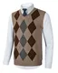 Yingqible Herren Pullunder Weste Ärmellose Strickweste V-Ausschnitt Classic Business Golfweste aus Winter Strickwaren Slim Fit Pullover für Männer