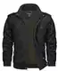 TACVASEN Herren Übergangsjacke Leichte Baumwolljacke Stehkragen Fliegerjacke Frühling Jacke Blouson für Männer, (M, Schwarz)