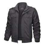 KEFITEVD Herrenjacke Übergangsjacke Militär Jacke Outdoor Dunkelgrau