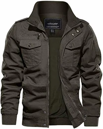 Übergangsjacke Herren Winterparka Militär Jacke Kurz Parka Pilotenjacke Herren Blouson Frühling Leicht Winter Jacken Männer Windjacke Feldjacke Jagdjacke Outdoorjacke