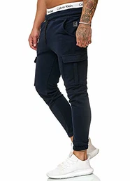 Herren Jogging Hose Jogger Streetwear Sporthose Modell 1213 Navy M