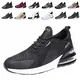 populalar Laufschuhe Herren Damen Turnschuhe Sportschuhe Straßenlaufschuhe Sneaker Atmungsaktiv Trainer für Running Fitness Gym Outdoor Leichte 12SchwarzWeiß 38EU