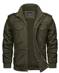 TACVASEN Herrenjacke Parka Übergangsjacke Armeegrün
