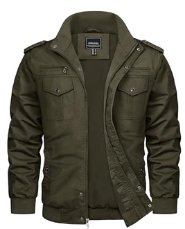 TACVASEN Herrenjacke Parka Übergangsjacke Armeegrün