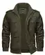 TACVASEN Herren Jacke Frühling Cargojacke Baumwolle Blouson Pilotenjacke Casual Armeejacke Military Feldjacke, (M, Armeegrün)