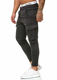 Herren Jogging Hose Jogger Streetwear Sporthose Modell 1213 Antra M