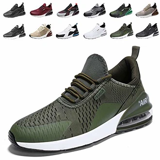 populalar Laufschuhe Turnschuhe Sportschuhe Straßenlaufschuhe Sneaker Atmungsaktiv Trainer Running Fitness Gym Outdoor Grün