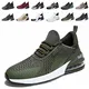 populalar Laufschuhe Herren Damen Turnschuhe Sportschuhe Straßenlaufschuhe Sneaker Atmungsaktiv Trainer für Running Fitness Gym Outdoor Leichte 11Grün 43EU