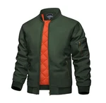 KEFITEVD Herren Übergangsjacke Bomber Pilotenjacke Dunkelgrün/Grün