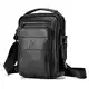 BAIGIO Umhängetasche Leder Herren Schultertasche Herrentasche Vintage für Arbeit Reise Alltagsleben (Schwarz)