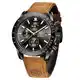 BY BENYAR Herren Uhren Armbanduhr Herren Lederarmband Mode Sport Chronograph Wasserdicht Analog Quarzuhr Uhren für Männer Elegantes Geschenk