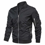 KEFITEVD Herren Bomber Blouson Jacke Schwarz