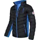 Nebulus Herren Jacke GRAFFITY, warme Outdoorjacke, praktische & vielseitige Übergangs- & Winterjacke, schwarz-kobalt - XL