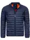 Indicode Herren Islington leichte Steppjacke in Daunenjacken-Optik   Übergangsjacke Regenjacke Navy M
