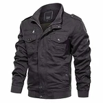 MAGCOMSEN Herren Militär Übergangsjacke Tactical Stil Grau
