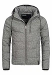Indicode Herren Circus Steppjacke mit Kapuze Dunkelgrau