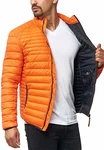 Indicode Herren Islington Steppjacke in Daunenjacken-Optik Übergangsjacke Orangeade