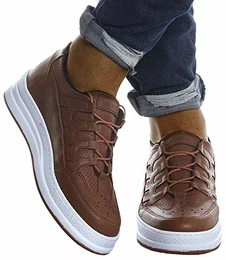 Herren Schuhe für Freizeit Sport Freizeitschuhe Männer weiße Sneaker Sommer Coole Elegante Sommerschuhe Sportschuhe Weiße Schuhe für Jungen Winterschuhe Halbschuhe LN201;43, Braun