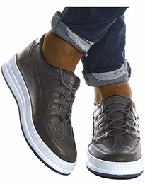 Herren Schuhe für Freizeit Sport Freizeitschuhe Männer weiße Sneaker Sommer Coole Elegante Sommerschuhe Sportschuhe Weiße Schuhe für Jungen Winterschuhe Halbschuhe LN201;43, Anthrazit