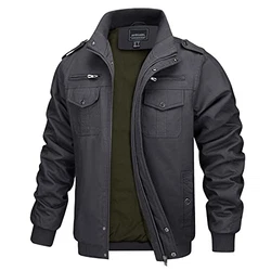 MAGCOMSEN Herren Militär Übergangsjacke Tactical Stil Grau