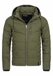Indicode Herren Circus Steppjacke mit Kapuze Armee