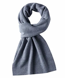 DOVAVA Schal Herren,38% Merinowolle Herrenschal Winter,Weiche Warm Kaschmir Schal in 4 Farbe(Mit Geschenkbox) (Grau)