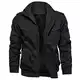 KEFITEVD Übergangsjacke Herren Fleece Gefüttert Fliegerjacke Warme Herbstjacke US Army Feldjacke Retro Bomberjacke Winter Männer Blouson Jacke Schwarz M