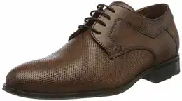 Herren Schnürhalbschuhe Levin, Männer Businessschuhe,Derby,Normalweit,schnürung,büro,Freizeit,Men's,Man,Schnuerschuhe,Cognac,41 EU / 7.5 UK