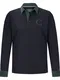 Charles Colby Herren Langarm-Poloshirt Duke Blake dunkelblau 3XL (XXXL) - 64/66