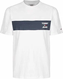 Herren TJM Chest Stripe Logo Tee Sport T Shirt, Weiß (White Ybr), Medium