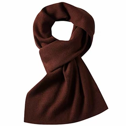 DOVAVA Herren Schal Braun,30% Merinowolle Herrenschal Winter,Weiche Warm Kaschmir Schal in 4 Farbe(Mit Geschenkbox) (Brown)