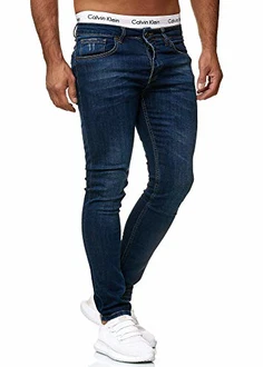Code47 Herren Jeans Hose Regular Skinny Fit Basic Stretch