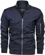 TACVASEN Bomberjacke Herren Blau Fliegerjacke Männer College Pilotenjacke Baseball Blouson Army Übergangsjacke leichte Sportjacke Bomber Jacke mit Reißverschluss Tasche Navy