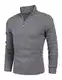COOFANDY Feinstrick Pullover Herren Mit Stehkragen Und Reißverschluss aus Baumwollmischung Grobstrick Pullover Mit Stehkragen Und Reißverschluss