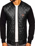 BOLF Herren Bomberjacke Übergangsjacke Stehkragen [1A1] Schwarz (4D4)