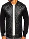 BOLF Herren Übergangsjacke Bomberjacke Jacke Stehkragen Steppmuster Casual Style Comeor 2569-2 Schwarz M [4D4]