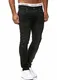 Code47 Designer Herren Jeans Hose Regular Skinny Fit Jeanshose Basic Stretch 603 Midnight Black Used 32/32